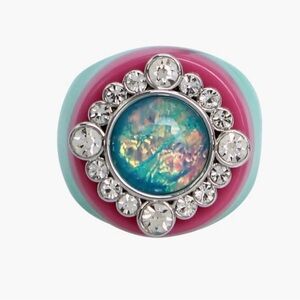 Kurt Geiger Pink and Blue Statement Ring